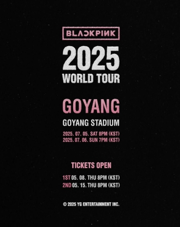 BLACKPINK 2025 WORLD TOUR 고양 공연 포스터