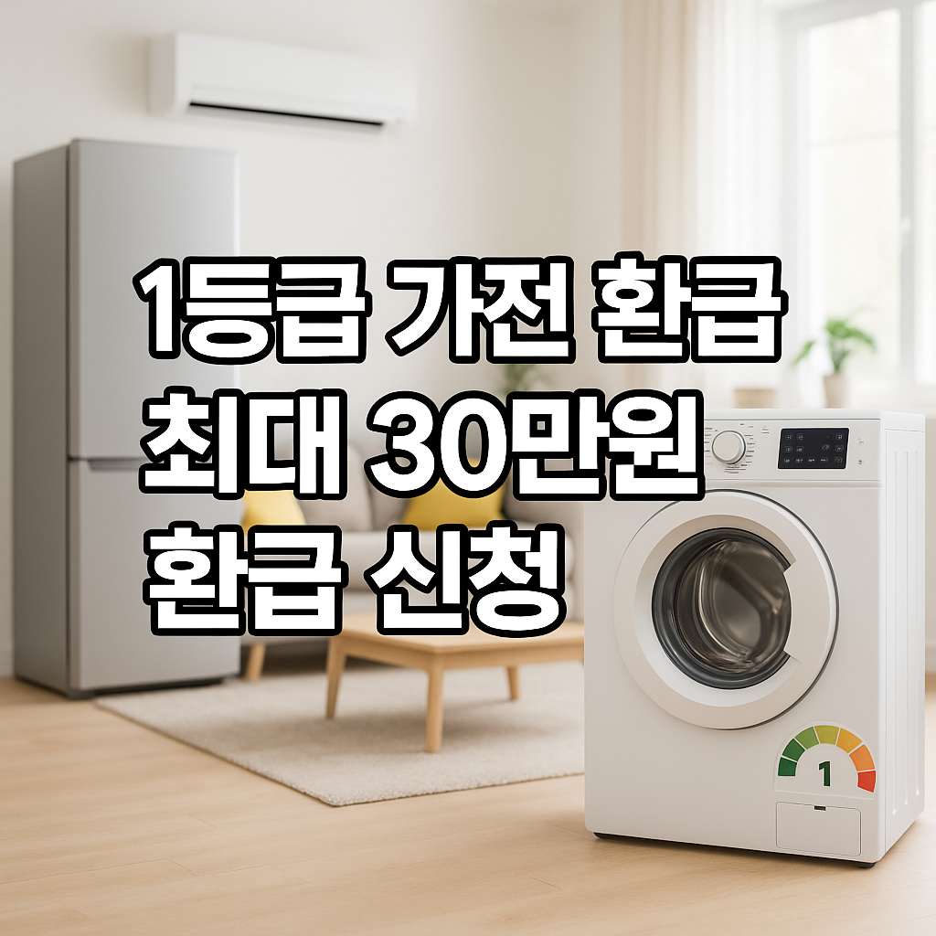 2025 1등급 가전 환급 최대 30만원 신청조건, 절차, 대상 제품