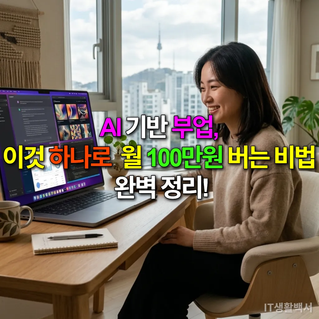 AI 기반 부업으로 월 100만원 수익을 내는 한국 여성