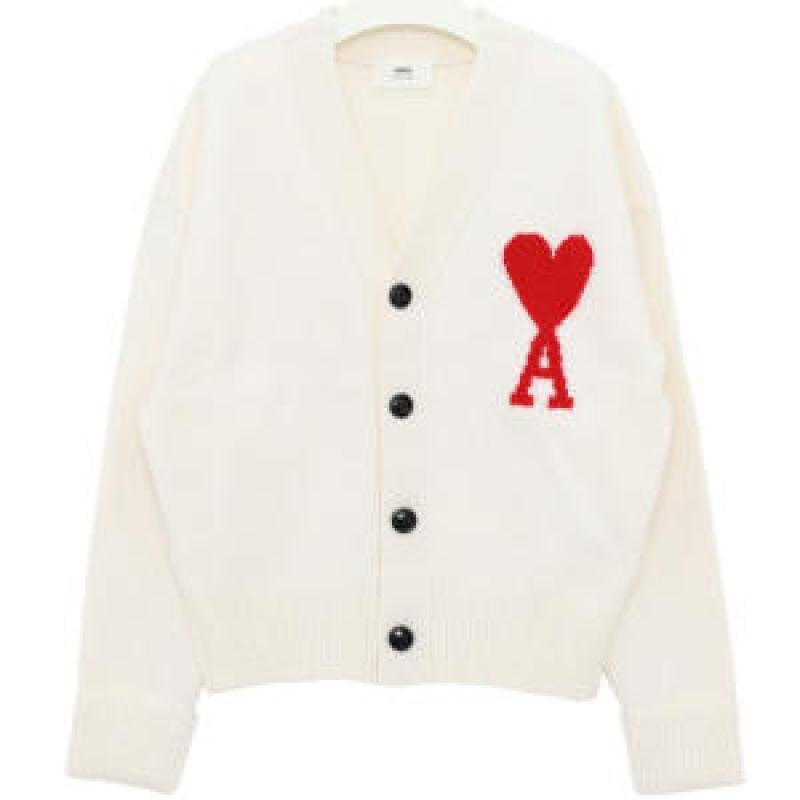 아미 하트 인타르시아 버진 울 가디건 154 BFUKC002 018