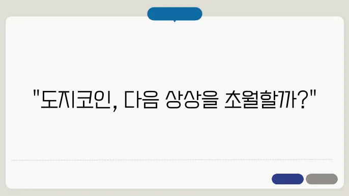 돀지코인 전망