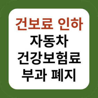 자동차 건보료 폐지