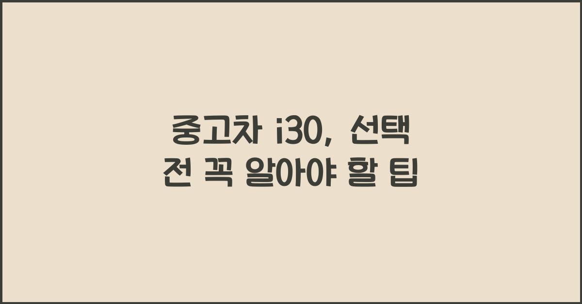 중고차 i30