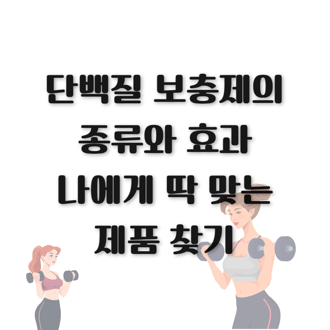 단백질 보충제의 종류와 효과- 나에게 딱 맞는 제품 찾기