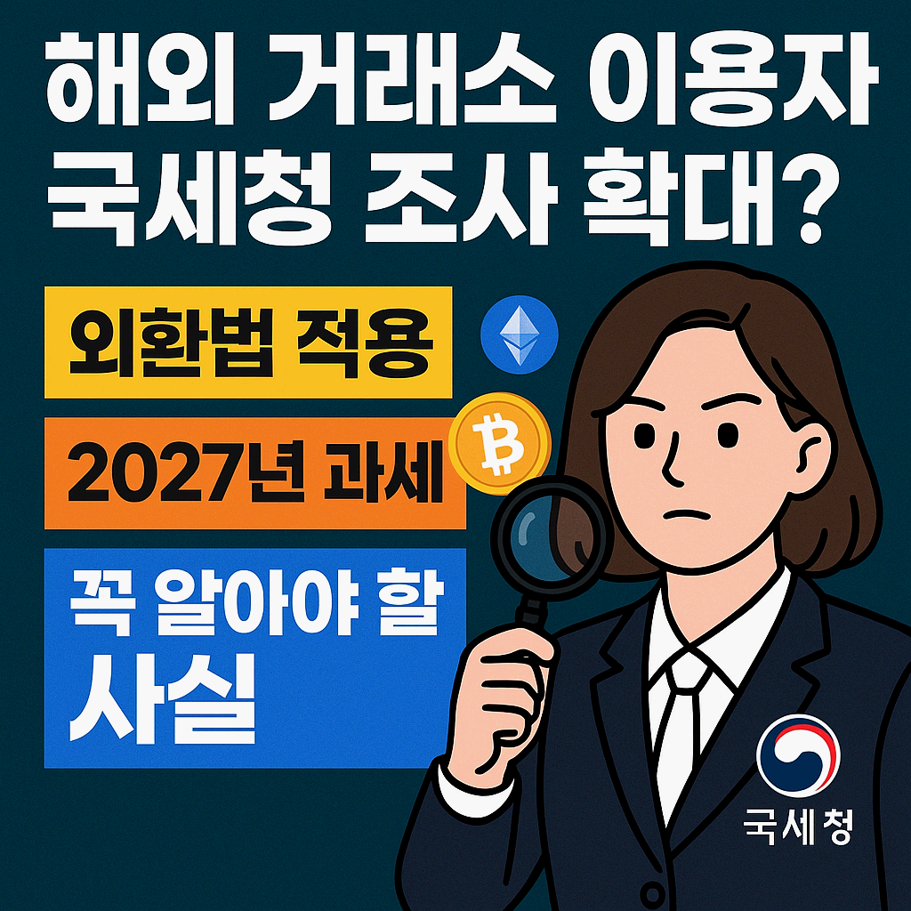 해외 거래소에서 코인 거래하셨나요? 국세청 조사·2027년 과세까지 총정리
