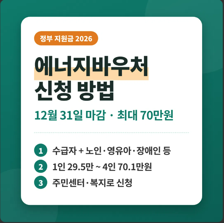 2026에너지 바우처 신청방법