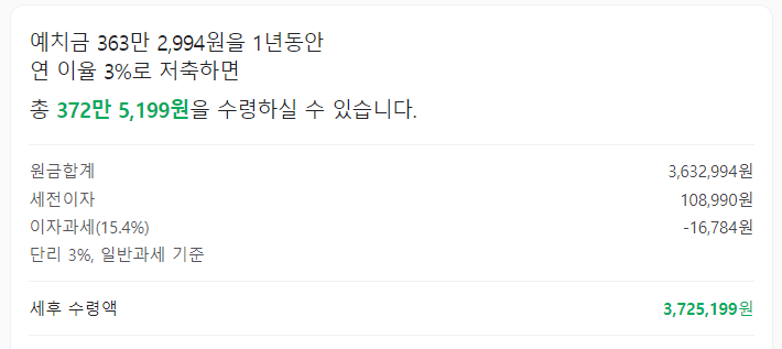 적금 후 예금