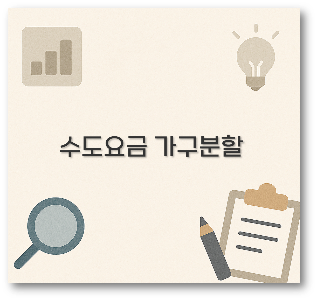 수도요금 가구분할