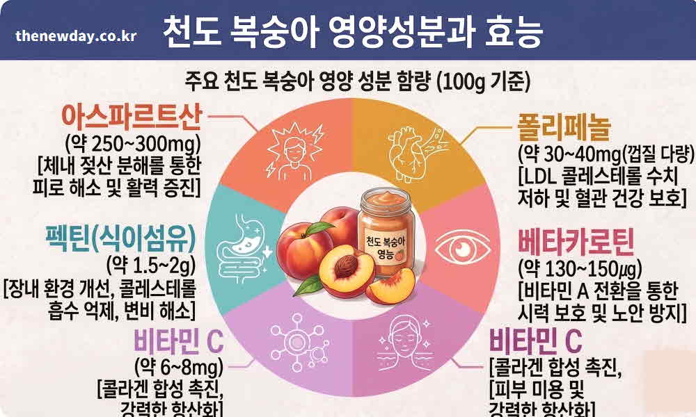 천도 복숭아 효능 영양성분