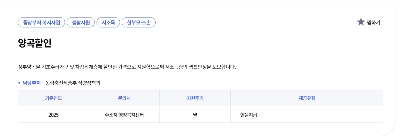 양곡할인 지원사업,신청방법,자격조건,수령방법