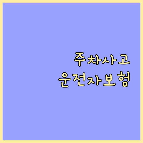 주차사고, 이제 걱정 끝! 운전자보험..