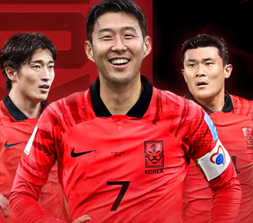 대한민국 축구 대표팀 손흥민, 김민재, 조규성 선수