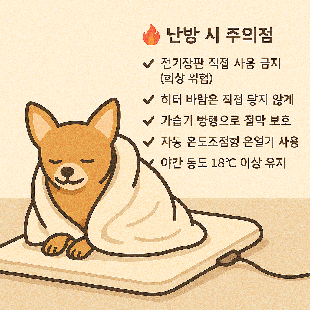 겨울철 난방 시 주의할 점에 관한 이미지
