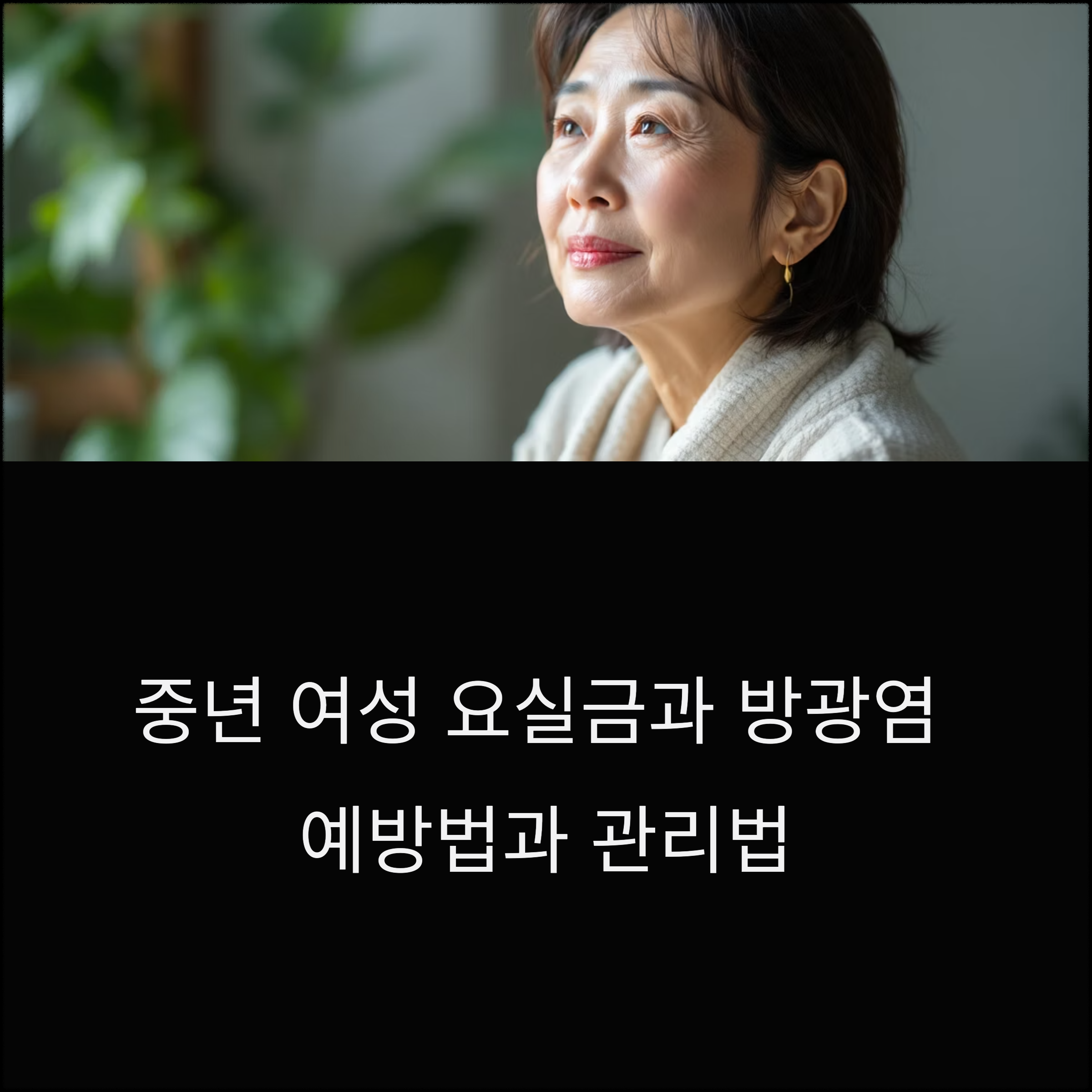 중년 여성 요실금과 방광염 예방법과 관리법