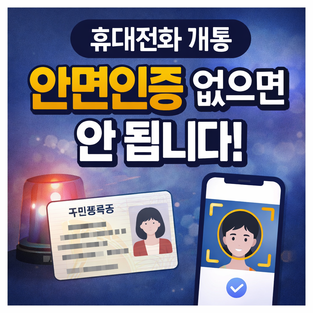 휴대전화 개통 시 안면인증 의무화! 2026년부터 바뀌는 개통 절차 총정리