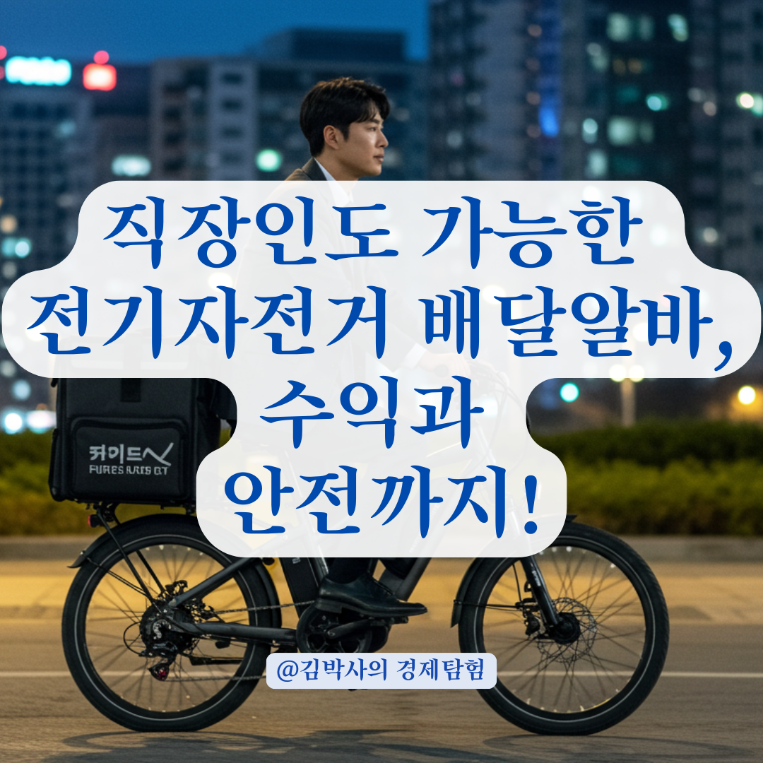 직장인도 가능한 전기자전거 배달알바, 체력·시간 부담 줄이는 팁 총정리.