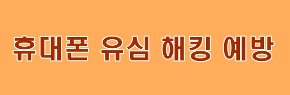 휴대폰 유심 해킹 예방