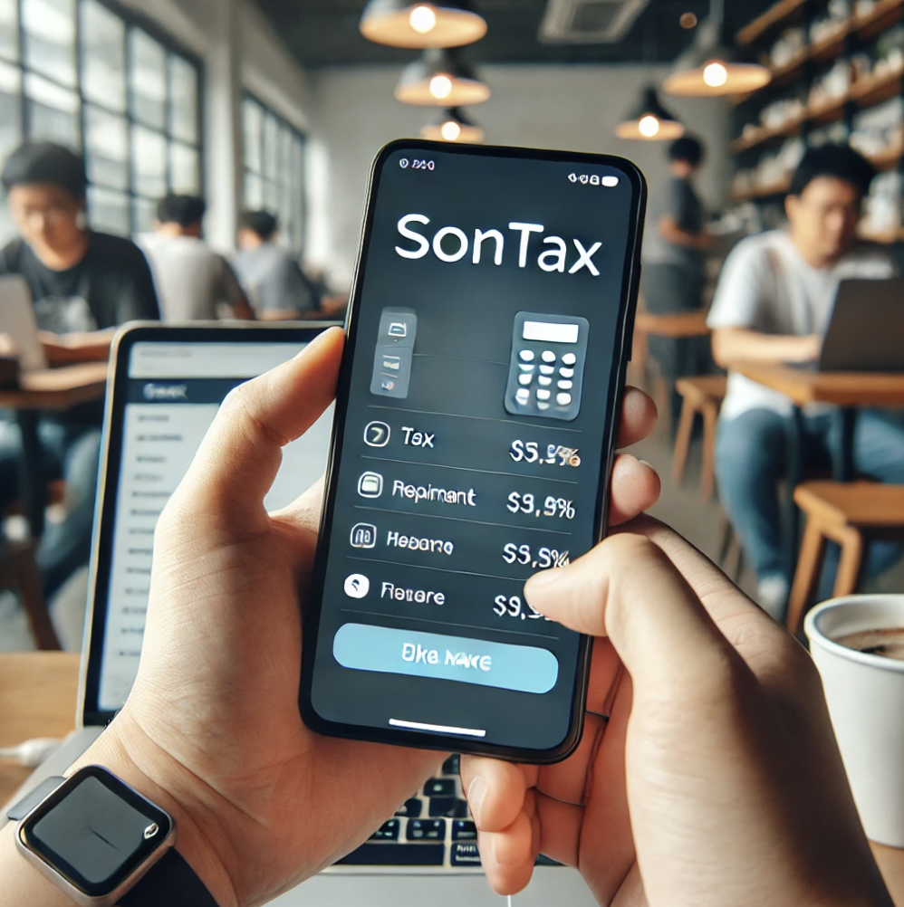 손택스로 세금신고하는 모습