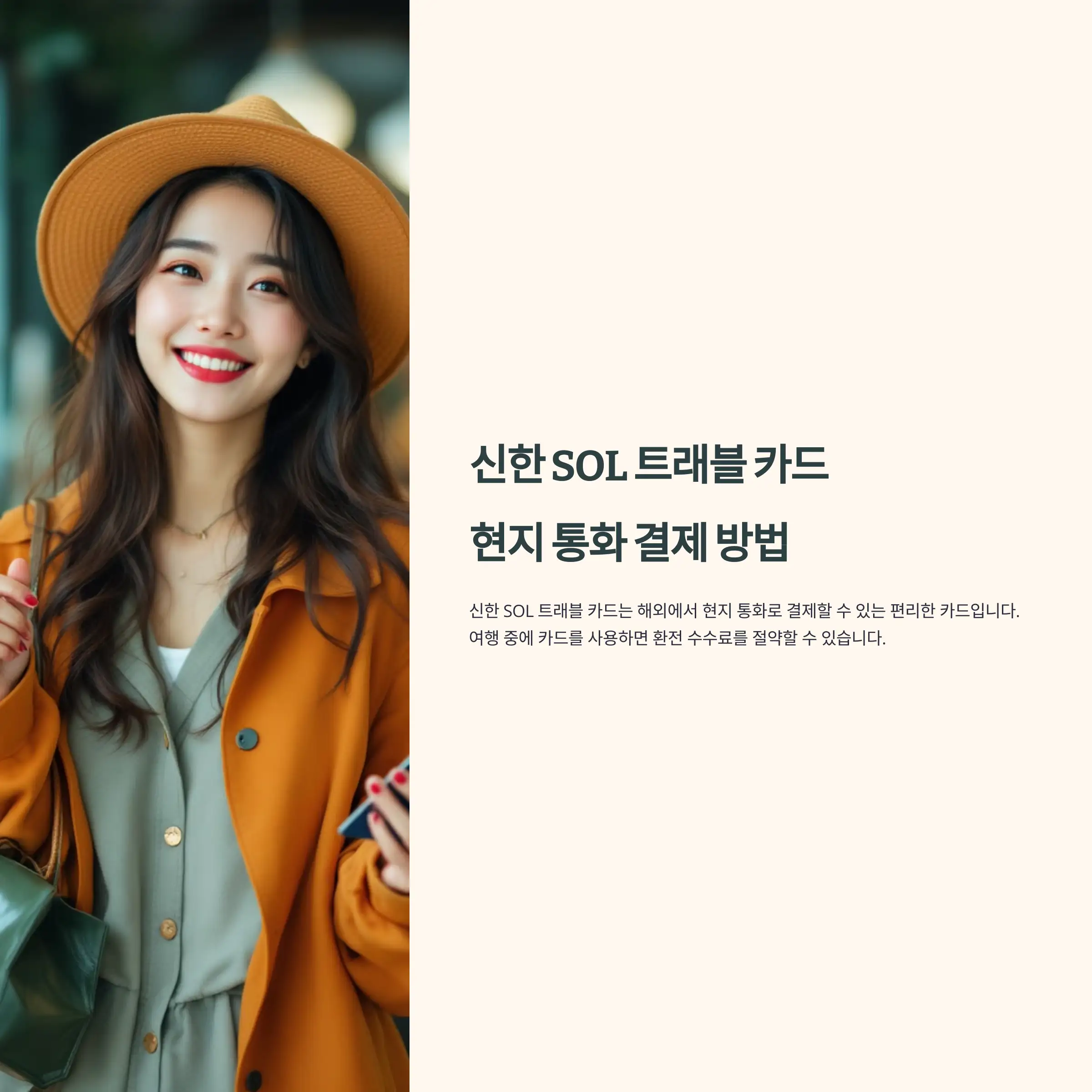 신한쏠트레블카드 현지 통화 결제 방법