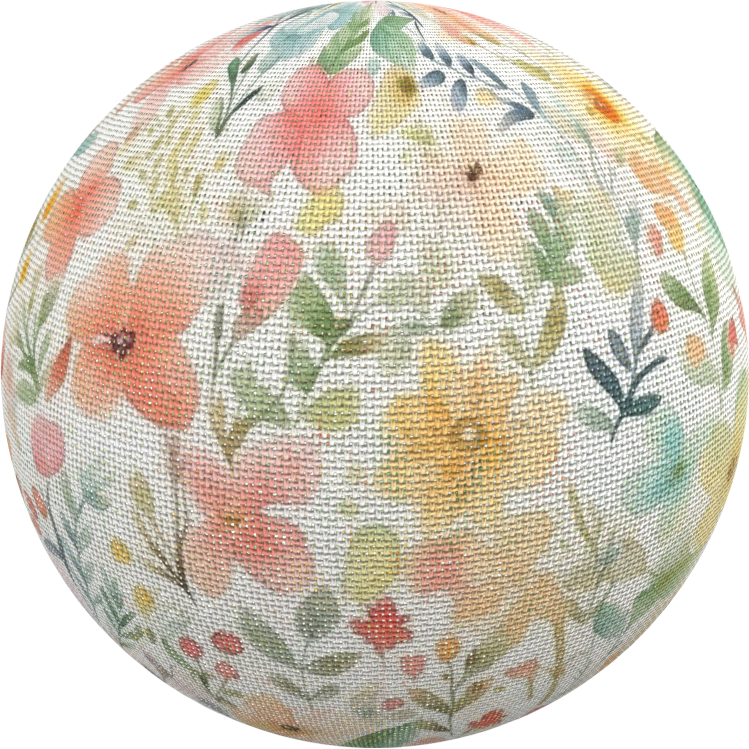 whimsical floral fabric texture 2