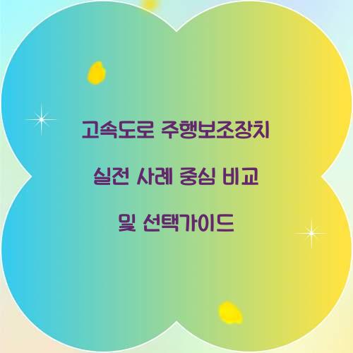 고속도로 주행보조장치