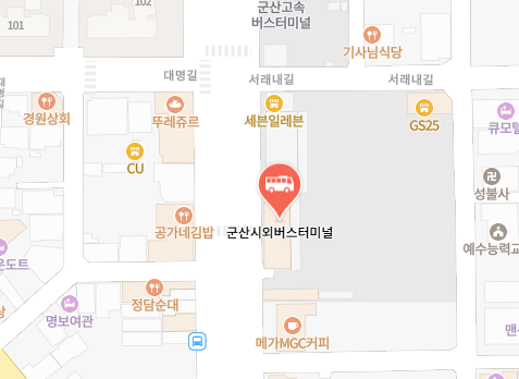군산시외버스터미널 위치