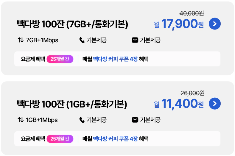 알뜰폰 요금제 추천
