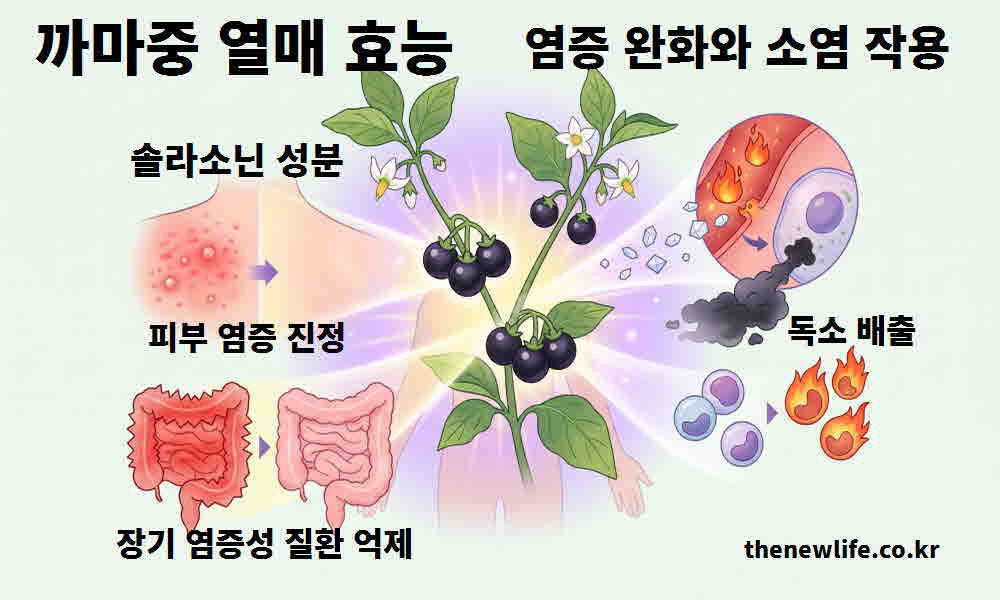 까마중 열매 효능 염증 완화 소염 작용