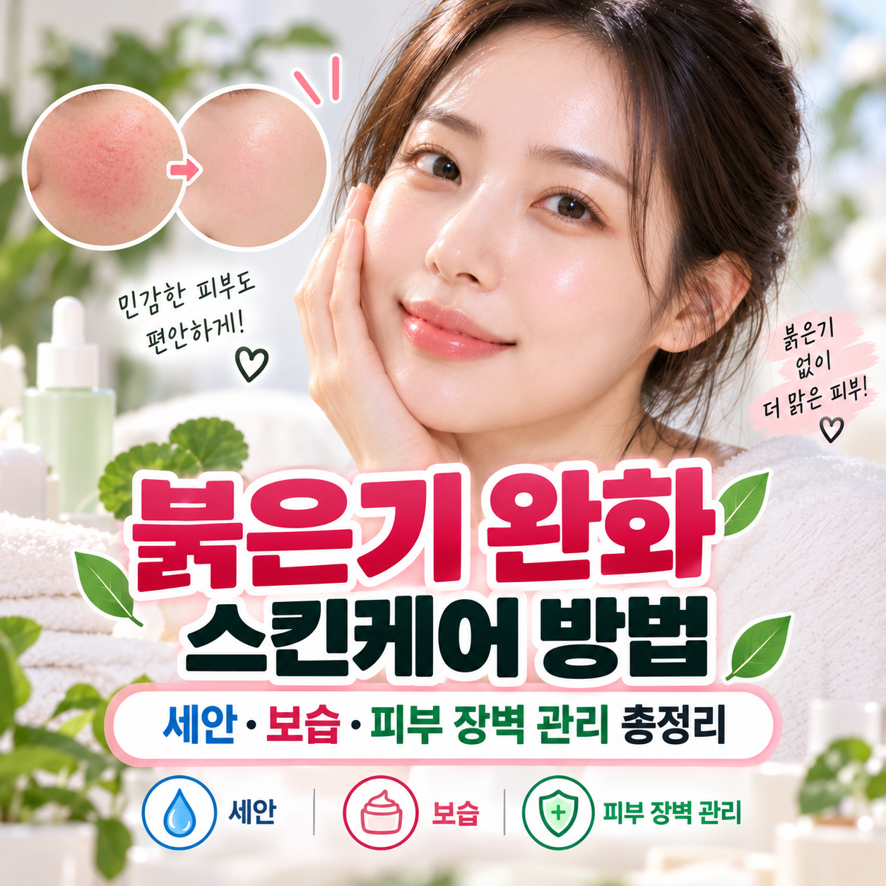 붉은기 완화 스킨케어 방법