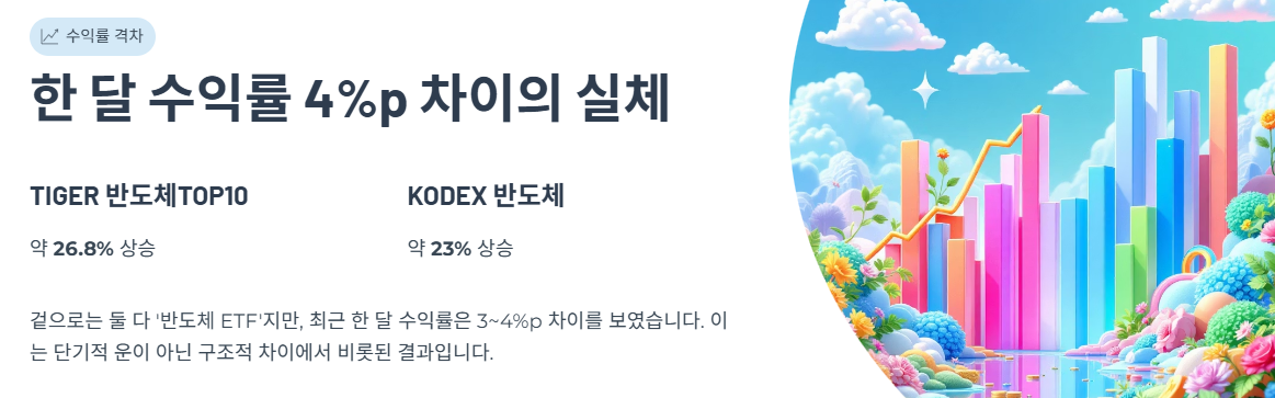 한 달 수익률 4%p 차이의 실체