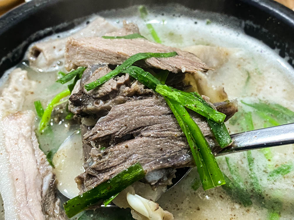 순대국밥 내용물