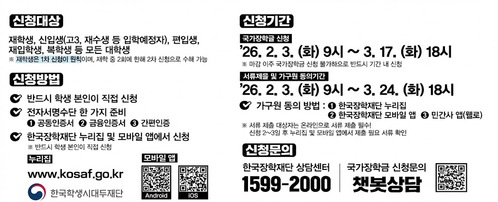 장학금 신청 기간