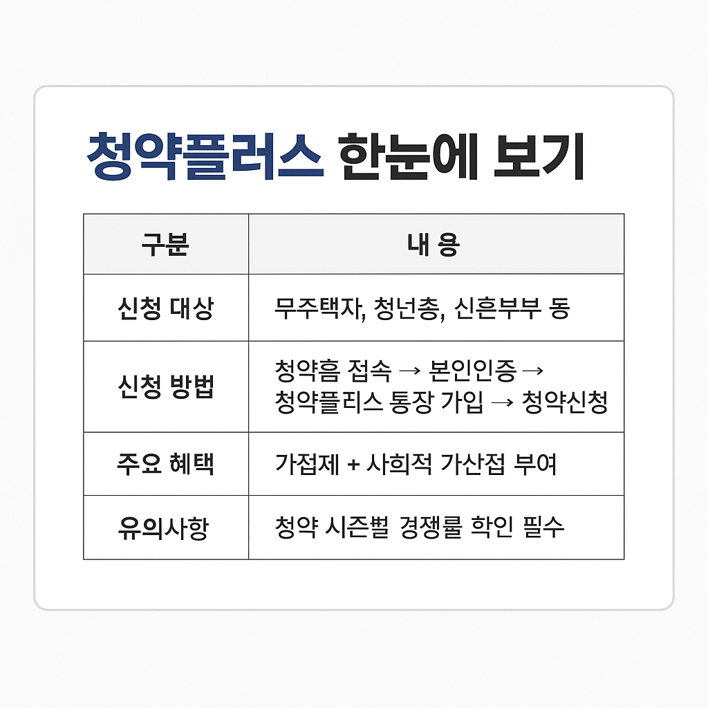 청약플러스 한눈에 보기