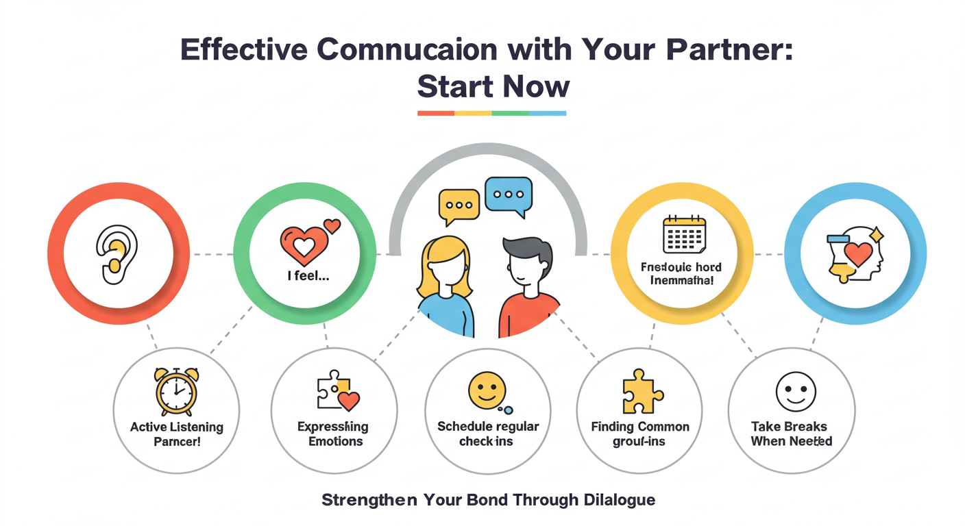 배우자와 소통하는 법 관련 그림