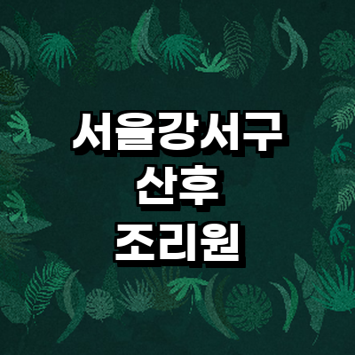 서울 강서구 산후조리원