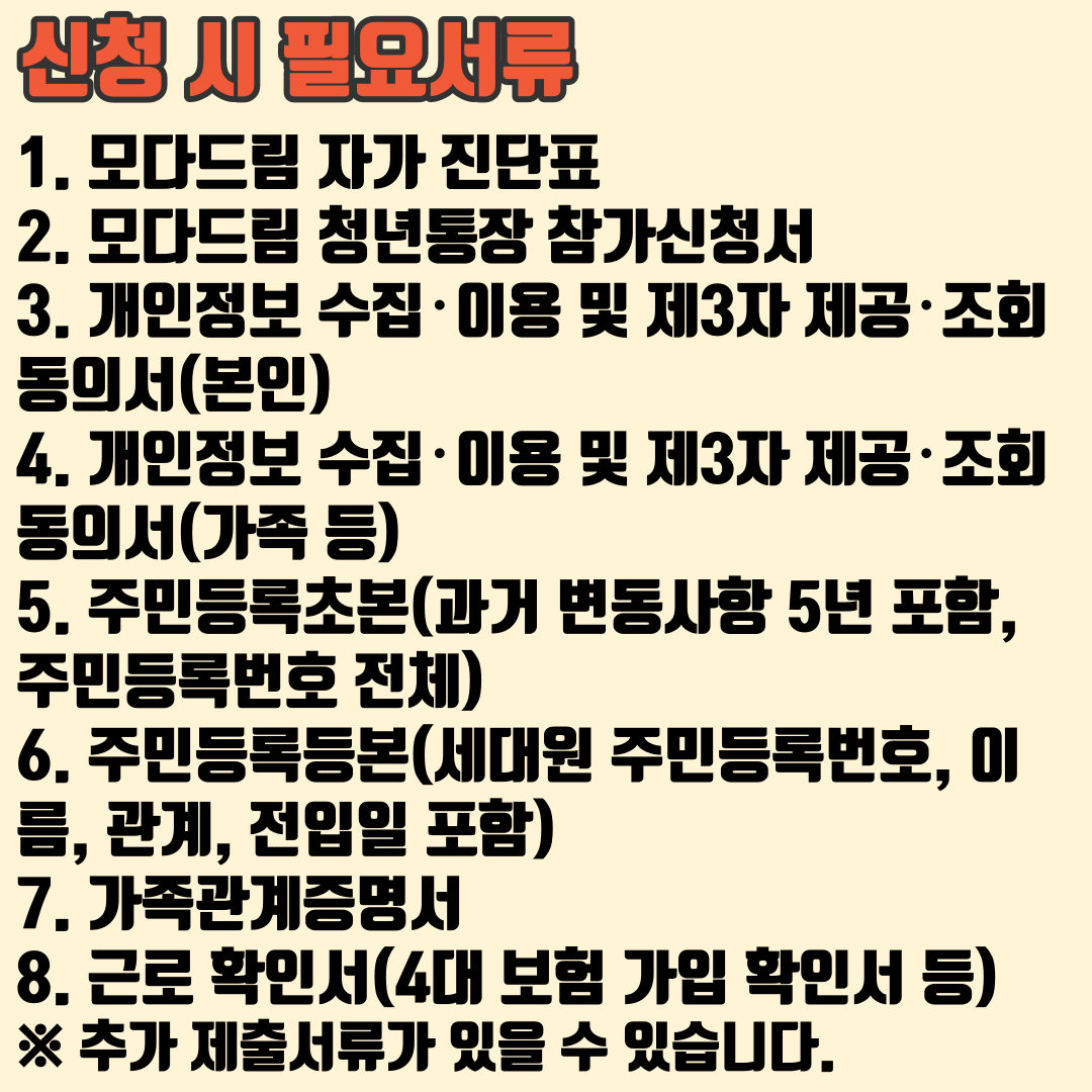 2023 모다드림 청년통장