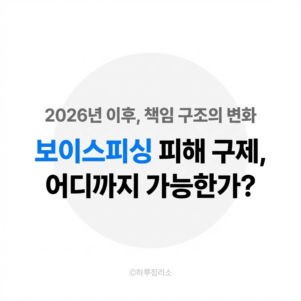 2026년 이후 보이스피싱 피해 구제는 어디까지 가능해졌을까