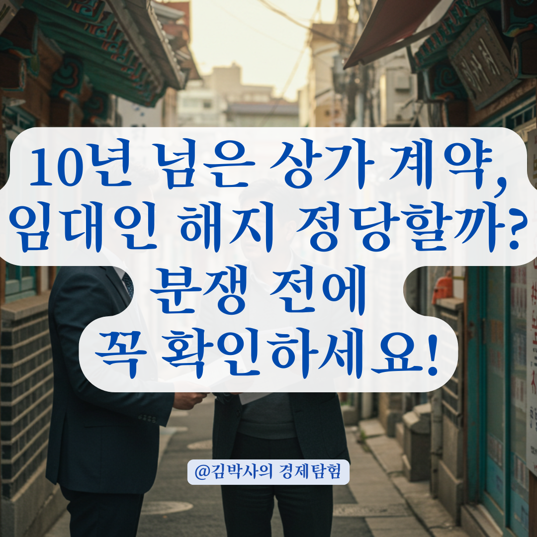 상가임대차 10년 지났다면 무조건 계약 연장? 임대인의 정당한 해지 사유 알아보기.