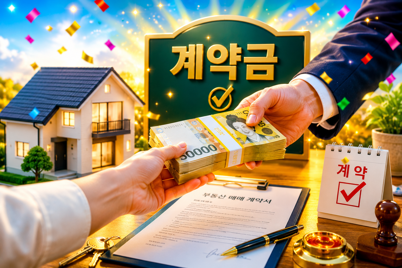 계약금 받는 꿈 해몽 30가지 총정리 부동산 매매대금 아파트 계약 길몽 흉몽 의미
