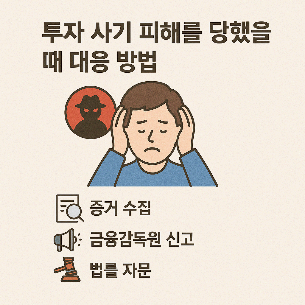 투자 사기 피해를 당했을 때 대응 방법