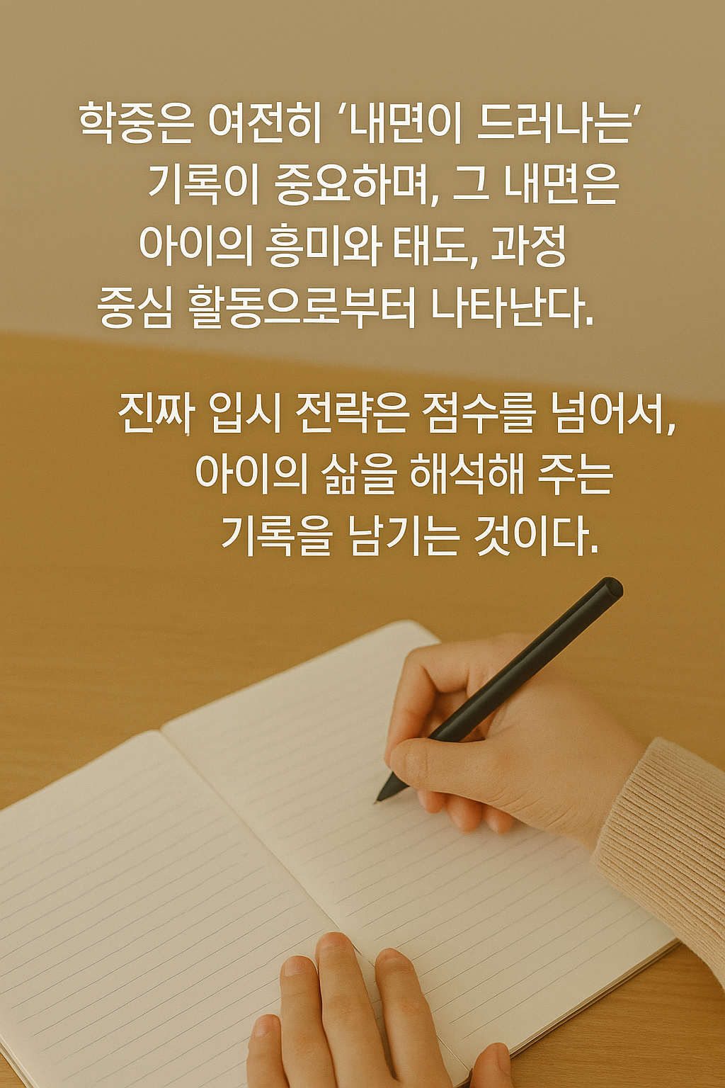 입시의 핵심은 기록이 아닌 맥락