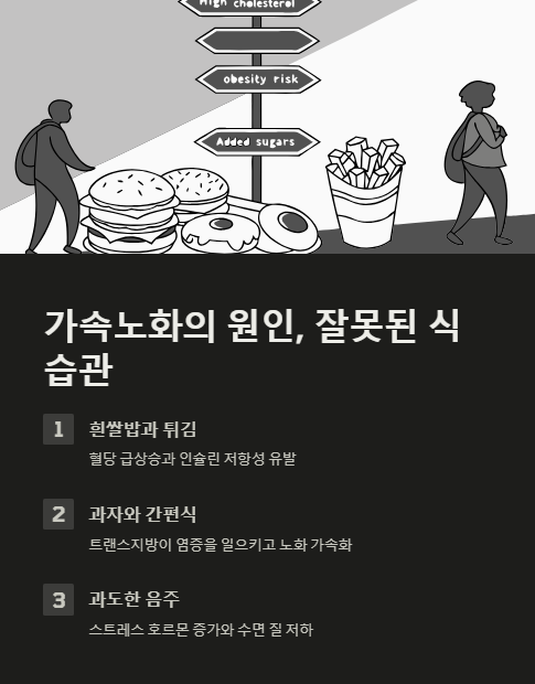 가속노화의 원인 잘못된 식습관