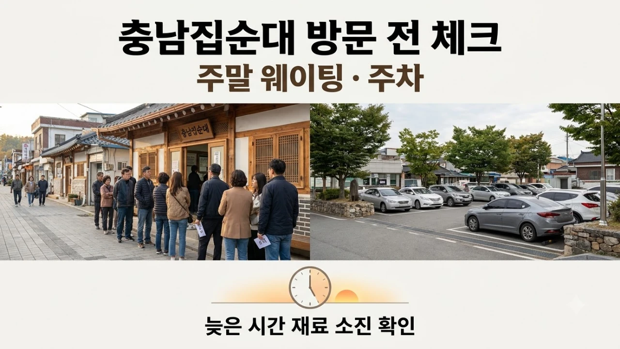 천안 병천 충남집순대 주말 웨이팅과 주차 방문 전 확인사항 이미지