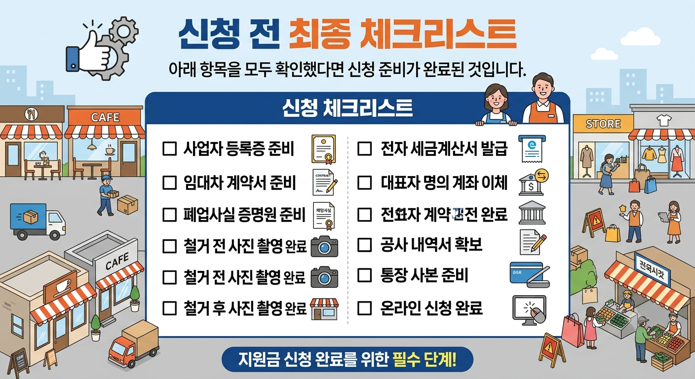 신청 전 최종 체크리스트