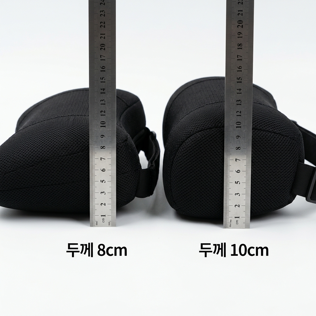 목쿠션 고르는법 두께 비교