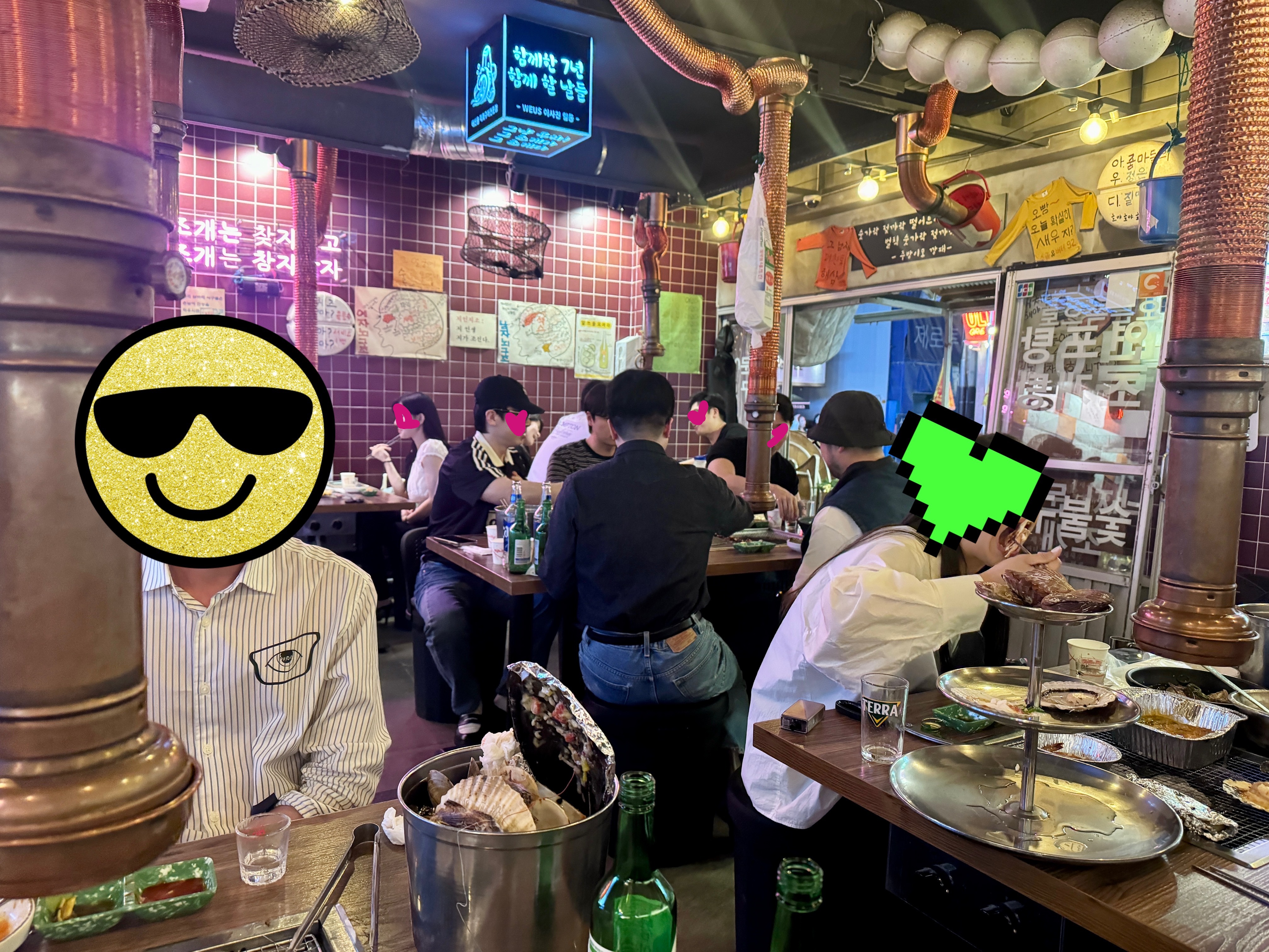 신사동 삼바리 내부 분위기와 포차 감성 좌석 모습