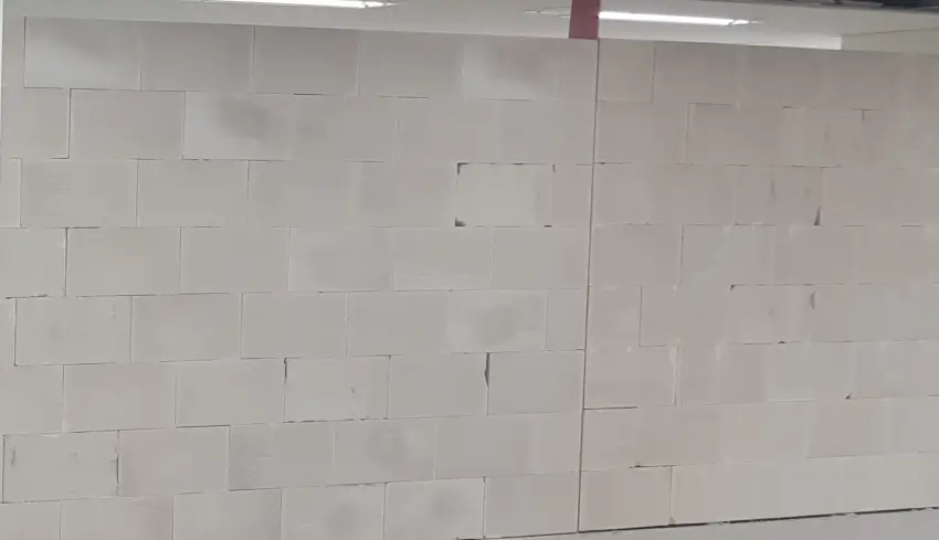 alc블럭 벽체 시공 장면