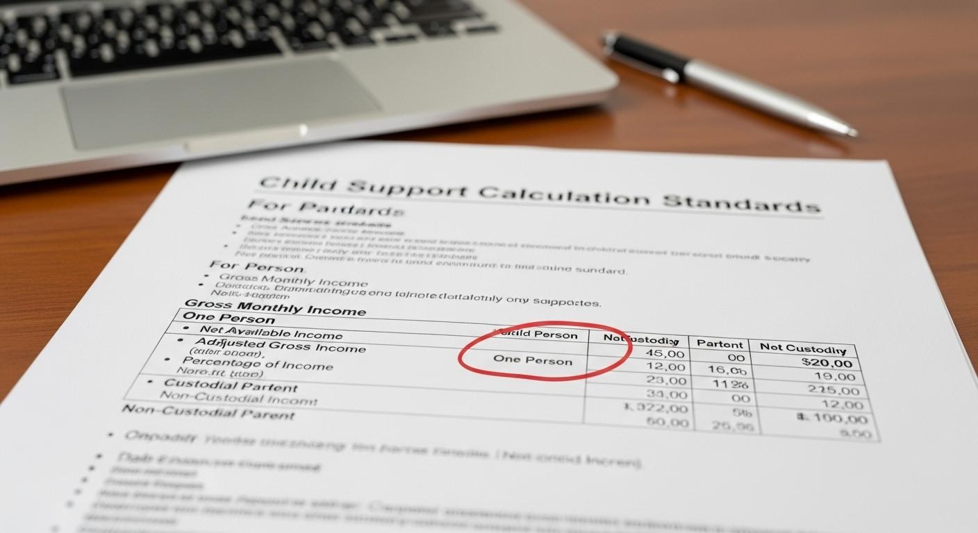 양육비산정기준표 1명