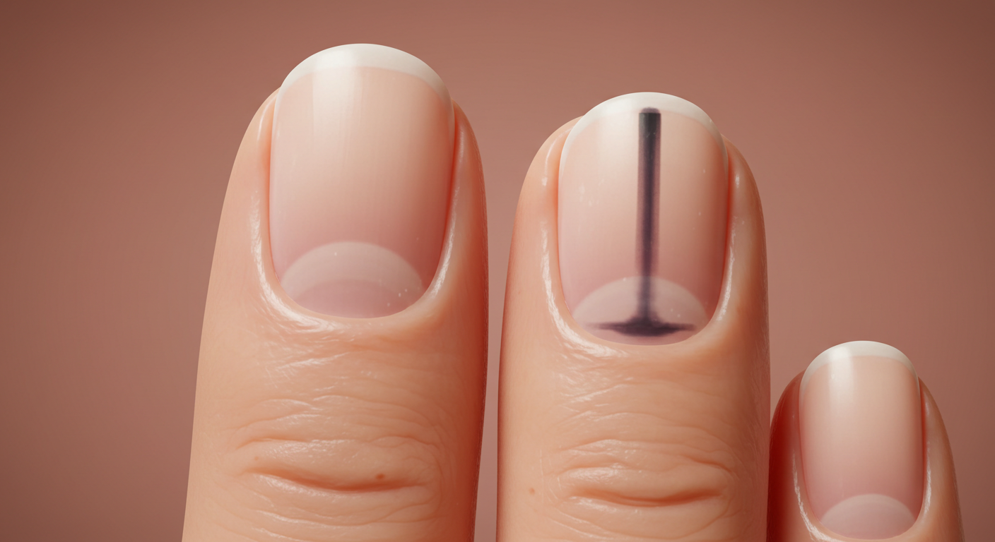 손톱 검은 줄이 위험 신호일 때