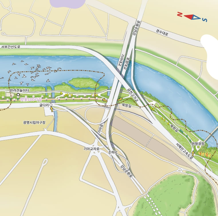광명 안양천 안내지도 5
